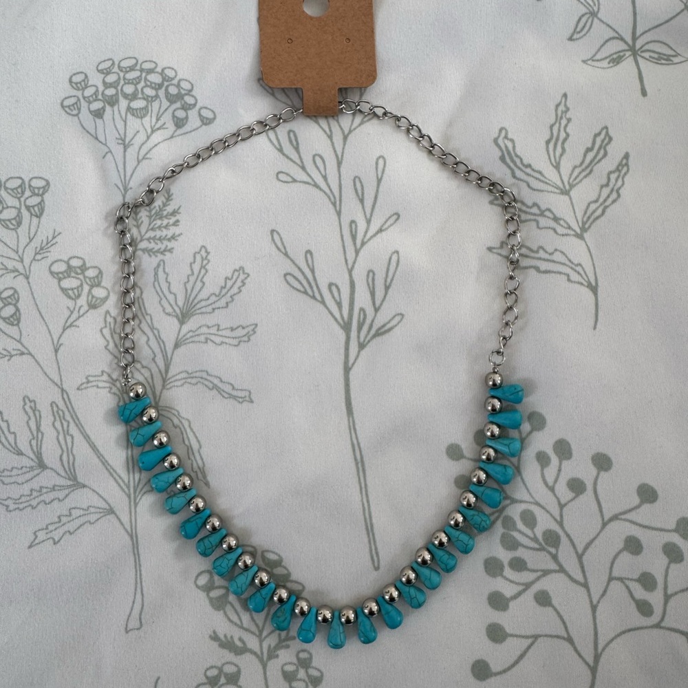Silver and Turquoise Necklace